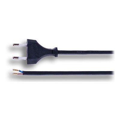 Solight 2 x 0,75 mm2 černá 2m 8595092122089 – Zboží Mobilmania