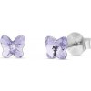 Náušnice Spark fialové se Swarovski Elements Small Butterfly K47485PL Provance Lavender