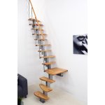Minka STAIRS Lomené modulové schodiště Quatro Turn buk/šedá, 298 cm – Zboží Mobilmania