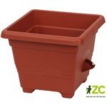 Plastia Bergamot Samozavlažovací Květináč 40 x 40 cm terakota – HobbyKompas.cz