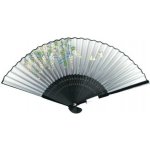 Japonský hedvábný vějíř Butterfly Black – Zboží Živě