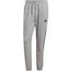 Pánské tepláky adidas Essentials Fleece Tapered Cuff 3-Stripes Joggers M MedGrey/White