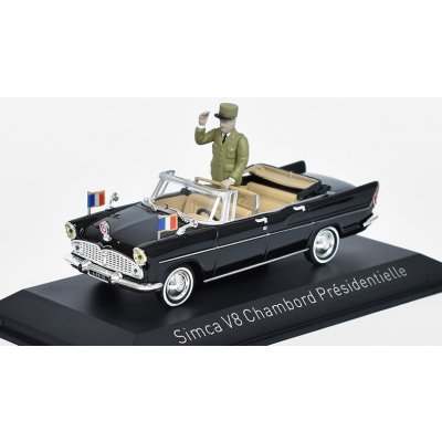 NOREV Simca Vedette V8 Chambord 1960 Prezidentské auto s figurkou 1:43 – Zboží Mobilmania