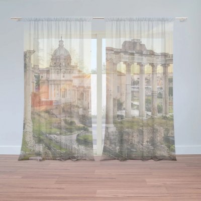 Sablio Záclony Řím Forum Romanum: 2ks 150x250cm – Zboží Mobilmania