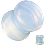 Šperky4U Plug do ucha mléčný opalit PL002-10 – Zboží Mobilmania