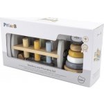 Montessori sada navlékací kroužky + zatloukací kladivo Tučňák – Zboží Dáma