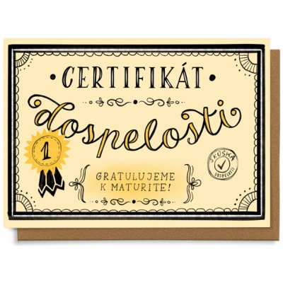Chaukiss Certifikát dospelosti. Gratulujeme k maturite! – Sleviste.cz