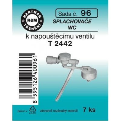 HARTMAN těsnění splachovače WC k napouštěcímu ventilu, sada č. 96 – Zboží Mobilmania