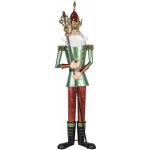 Veliká červeno-zelená kovová socha Louskáček Nutcracker 64*48*235 cm Clayre & Eef – Hledejceny.cz