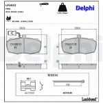 Sada brzdových destiček, vždy 4 kusy v sadě DELPHI LP2023 | Zboží Auto