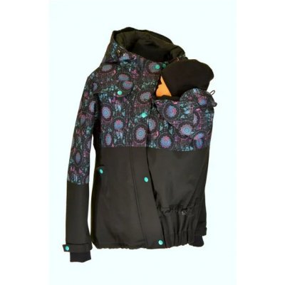 Shara softshellová členěná zimní bunda pro přední nošení kratší černá/lapače snů – Zboží Dáma