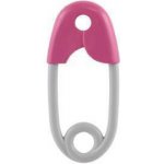 Teddies Chrastítko špendlík plast 12cm růžovošedé 12x19cm – Zboží Dáma