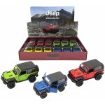 Kinsmart Auto Jeep Wrangler 2018 pevná střecha 12 5 cm kov na zpětné natažení 1:34 – Zboží Mobilmania