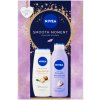 Kosmetická sada Nivea Smooth Moment Shea Butter sprchový gel 250 ml + Nivea Smooth Sensation tělové mléko 250 ml, kosmetická sada pro ženy