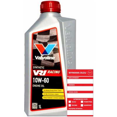 Valvoline VR1 Racing 10W-60 1 l – Zboží Mobilmania