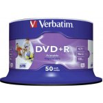Verbatim DVD+R 4,7GB 16x, Advanced AZO+ printable, cakebox, 50ks (43512) – Hledejceny.cz
