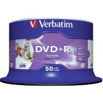 Verbatim DVD+R 4,7GB 16x, Advanced AZO+ printable, cakebox, 50ks (43512) – Zbozi.Blesk.cz