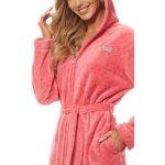 L&L dlouhý dámský župan 9156 Zppr amarant – Zboží Dáma