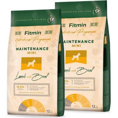 Fitmin Maintenance Mini Lamb & Beef 2 x 12 kg