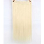 Vlasy clip in 130 g - světlé blond vlasové příčesky rovné 55 cm – Sleviste.cz