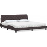 vidaXL s matrací tmavě hnědá textil – Zboží Dáma