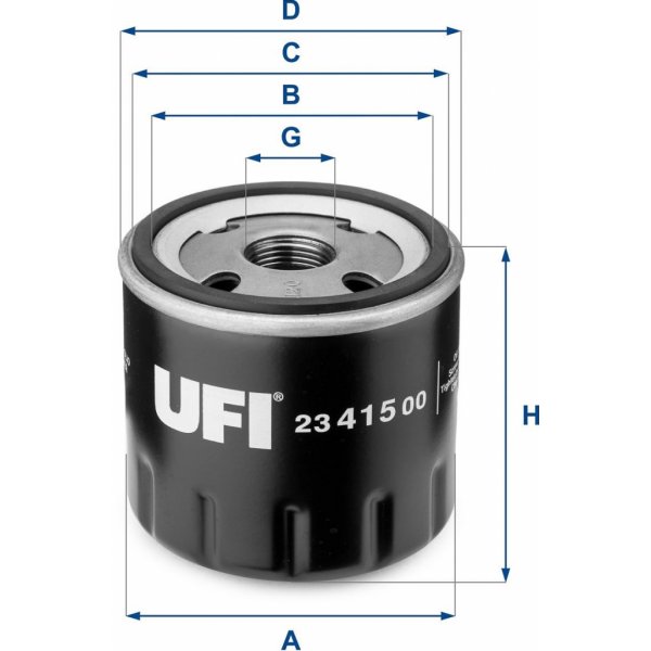 Olejový filtr pro automobily Olejový filtr UFI 23.415.00 (2341500)