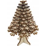 Amadea Dřevěná dekorace 3D strom přírodní 11 cm – Hledejceny.cz