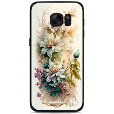 Pouzdro Mobiwear Glossy Samsung Galaxy S7 - G014G Krémové květy