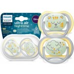 Avent Philips šidítko ultra air 376/11 Nighttime Boy BPA free 2Pack – Zboží Dáma