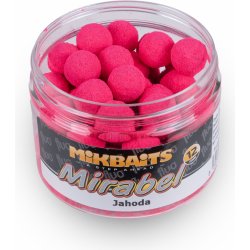 Mikbaits Mirabel Fluo boilies 150ml 12mm Jahoda