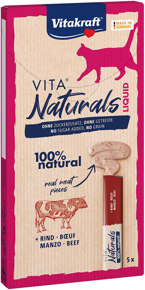 Vitakraft Vita Naturals Liquid Snack s hovězím 20 x 15 g