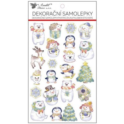 Anděl Vánoční samolepky s ražbou - Tučňáci - 25 x 14,5 cm - 10717 – Hledejceny.cz