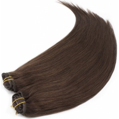 Clip in maxi set 53cm pravé lidské vlasy REMY TMAVĚ HNĚDÁ – Zboží Dáma