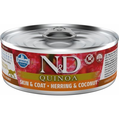 N&D GF CAT QUINOA Herring & Coconut 80 g – Zbozi.Blesk.cz