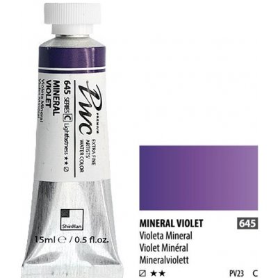 ShinHan Akvarelová barva PWC 15 ml Mineral Violet 645 – Hledejceny.cz