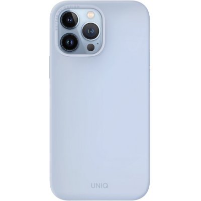 Pouzdro UNIQ Hybrid Lino Hue s MagSafe iPhone 13 Pro světle modrý