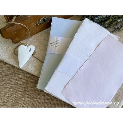 Sri Aurobindo Handmade Paper Bavlněný ruční papír - menu karta 10x21 cm Barevnost: modrá – Zboží Mobilmania