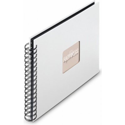 Hama album klasické spirálové FINE ART 28x24 cm, 50 stran, bílá, černé listy – Hledejceny.cz
