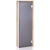 Interiérové dveře A-door Dveře do sauny "A" Premium Satin Grey Osika 79 x 189 cm