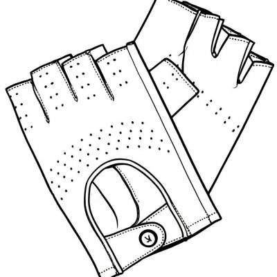 Kreibich Pánské rukavice bezprsté bílá – Zboží Dáma