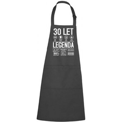 Dobrý Triko Zástěra s potiskem Legenda 30 let Antracitová – Hledejceny.cz