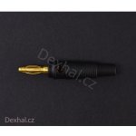 Banánek 4mm na kabel, zlacený, více barev barevná varianta Černá – Hledejceny.cz