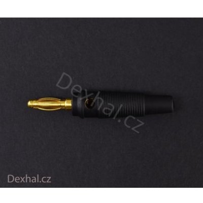 Banánek 4mm na kabel, zlacený, více barev barevná varianta Černá – Hledejceny.cz