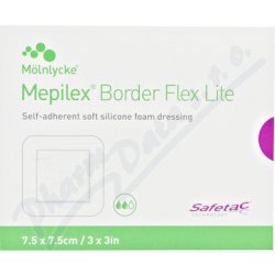 Mepilex Border Krytí absorbující silikonové sterilní 7,5 x 7,5 cm 5 ks