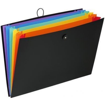 Viquel Rainbow Class PP A3 harmonikové desky černá 6 přihrádek