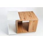 Diversa stolek Duo 75 x 45 x 50 cm/45 x 45 hnědo-bílý – Zboží Dáma