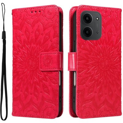 Sunflower knížkové pouzdro na Xiaomi Redmi 15C 4G/5G (173mm) - červené – Zboží Živě