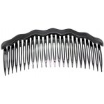 Černý hřebínek do vlasů s vlnkami – Zboží Dáma
