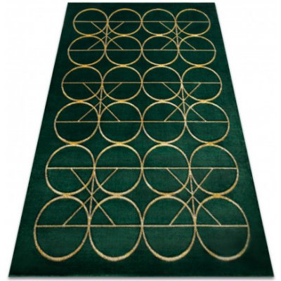 Dywany Luszczow EMERALD EXCLUSIVE 1010 kruhy lahvově zelená / zlato – Zboží Mobilmania