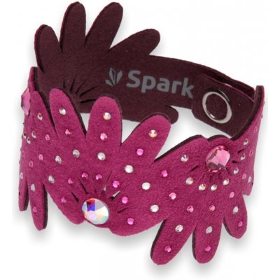 Spark náramek se Swarovski Elements krystaly tmavě růžový Daisy BDAISY1FABF Fuchsia